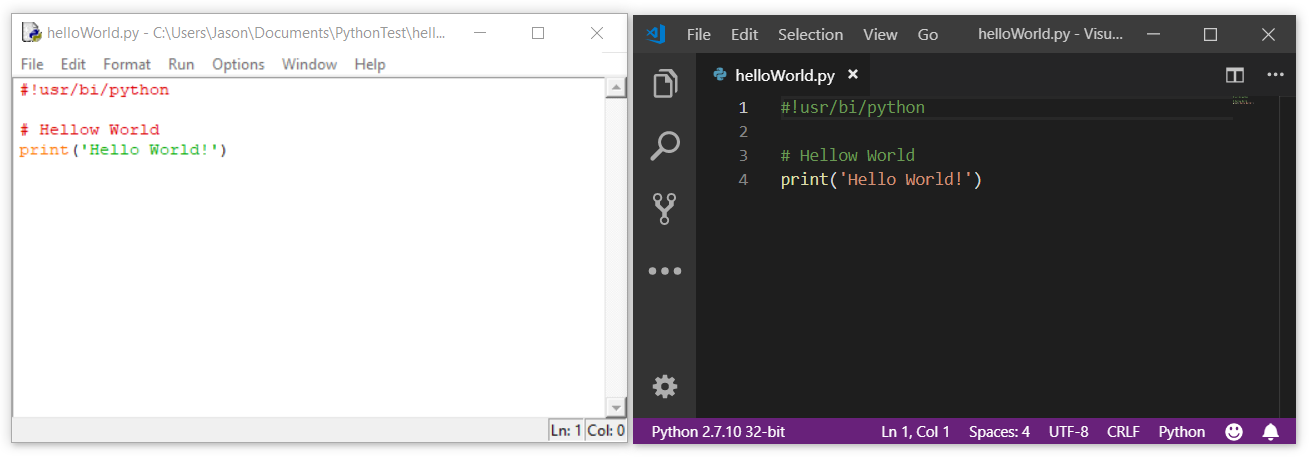 execute python in visual studio code